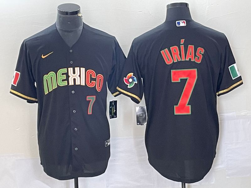 Men 2023 World Cub Mexico #7 Urias Black Nike MLB Jersey style 91839->more jerseys->MLB Jersey